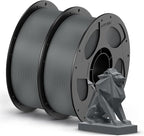 ANYCUBIC PETG Filament 1.75mm, 3D Printer Filament, Dimensional Accuracy +/- 0.02mm, Exceptional Toughness, Print with Most FDM 3D Printers, 1KG Reusable Spool, 2KG Texture Grey