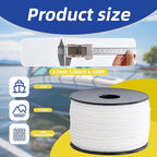 White Nylon Rope 1/8inch 100ft Braided Multi-Purpose Ropes for Outdoor&Indoor Heavy Duty for Camping, Boat, Garden, Clothesline, Marine, Soft & Flexible, High Tensile Strength