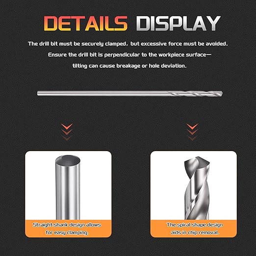 Drill Bit, 0.7mm Cutting Diameter, 4241 HSS 118° Cutting Angle Uncoated Bright Versatile Jobber Bits - (Applications: for Drilling Plastic Wood Soft Metal), 10-Pieces