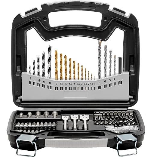 VEVOR Drill Bit Set, 101 Pieces Drill and Driver Bit Set, Screwdriver Bit Set Suitable for Wood Metal Cement Drilling and Screw Driving, Drill Bit Sets Combo Kit Assorted in Organized Carrying Case