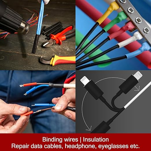 Chanzon 140 Pcs Heat Shrink Tubing Kit, 3:1 Black Sleeving Heat Shrink Wrap Tubing with Length 3.5" (inch), Marine Grade Electrical Waterproof Polyolefin Heat-Shrink Tube