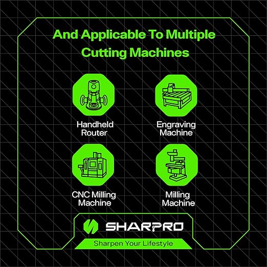 Upcut Spiral Router Bit Set 1/4 Inch Shank 1/8 Inch Cutting Dia. CNC Up Cut Router Bit Solid Carbide, Ideal for Wood Cutting, Slot Mortise, Engraving (5PCS)