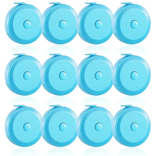 16 Pack Tape Measure, 60 Inch/150cm Retractable Body Measuring Tape - Light Blue Soft Sewing Tape for Tailor, Craft & Cloth Measurements