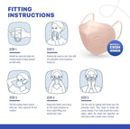 BNX KN95 Face Masks Made in USA (Adult Large, Adult Medium, Kids Small) (Earloop) (Model: E95/E95M/E95S)