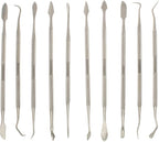 TAURISH 12-Piece Stainless Steel Wax Carver Tool Set, Double Ended Carving Kit for Dental Wax, Clay, Jewelry, Sculpting and Modeling