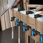 Bar Clamps for Woodworking 12 Inch,4 Pack Wood Clamps Adjustable and Release Quickly,Woodworking Clamps Throat Depth 2.5 Inch,Serrated Steel Rail,Bar Clamps Force 600 Lbs