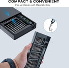 Mini Electric Screwdriver, 68 in 1 Mini Precision Electric Screwdriver Set with Magnetic Bits, Rechargeable Small Screwdriver Cordless - Power Repair Tool Kit for PCs and Electronics, Labor Day Gift