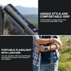 Flashlights High Lumens Rechargeable - Super Bright Tactical LED Flash Light, Dimmable&Memory Function Powerful Waterproof Flashlight for Camping,6 Modes,Zoomable,LCD Display (2, Black)