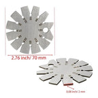 3 PCS Brushed Silver 15-120 Degree Bevel Gauge, Stainless Steel Axe Angle Gauge Round Shape