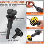 Cut Off Wheels 55Pcs, 3 Inch Die Grinder Cut Off Wheels with 1/4 in Mounting Mandrel Kit for Die Grinder, 3/8" Arbor Hole Cutting Wheel for Metal & Stainless Steel Rotary Tool Drill Attachment