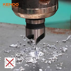 KENDO 5PCS Countersink Drill Bit Set, High Speed Steel Countersink Bits, 82 Degree 5 Flute Pieces, 1/4 Inch Hex Shank, Fit for Sink Holes into Metals, Wood, Plywood, Plastic with Aluminum Case