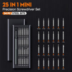 25-in-1 Precision Screwdriver Set, Professional Mini Repair Tool Kit with Magnetic Drivers for Macbook, Laptop, Phone, Watch, Glasses, Ring Doorbell, Electronics, Small Gadget Gift for Men