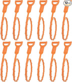 Amazon Basics Flexible Drain Clog Remover Snake Tool, Effective for Hair and Debris Cleaning, 19.6-Inch, 12 Pack