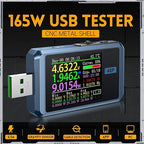 FNIRSI USB Tester 4-24V 6.5A LCD USB A&C Voltage Current Power Display Multimeter with App Software, Fast Charge Detection Trigger, PD2.0/PD3.0,QC2.0/QC3.0, CNC Metal Shell