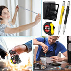 24 Pcs Mini Tape Screwdriver Keychain Set Christmas Men Gifts Bulk Adult Party Favors Multitool Pen Card Tool Measuring Keychains Stocking Christmas Stuffers for Men Dad (Yellow,Black)
