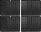 Metal Pegboard 16-Inch Tall x 20-Inch Wide Heavy Duty Wall Organizer for Home Garage Tool Storage 4pcs Black