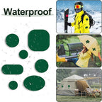 45PCS Nylon Repair Patch Self-Adhesive Pre-Cut Fabric Patch Down Jacket Repair Patches for Puffer Jackets Tenacious Tape Polyester Waterproof Lightweight Tent Repair Patch for Clothes Bag(Green)