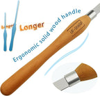 1 inch Skew Chisel, M2 Cryo High Speed Steel Wood Turning Tools with Beech Wood Handle