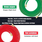 MIU-1516 Oxygen Acetylene Torch Kit W/Gas Tank (Metal ABS), Portable brazing torch kit with Gauge Oxygen Acetylene Welding Cutting Torch Kit