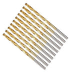 Drill Bit, 11/64" Cutting Diameter, 4341 HSS TiN Coated 135° Cutting Angle Jobber Bits - (Applications: for Drilling Soft Metal Plastic Wood), 10-Pieces