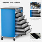 Tool Chest,7-Drawer Rolling Toolbox Chest,Rolling Tool Chest on Wheels with Keyed Locking System,and 4 Foot Pad,Tool Chet can be Combined Cabinet Set with 5-Drawer Tool Chest,for Garage