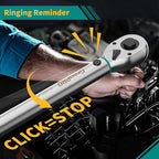 Torque Wrench 3/8 Drive, Inch Pounds Torque Wrench, Bike Tool Small Mini Click Torque Wrenches 72 Th 20-100Ft.lb/27.1-135.6Nm, Bicycle Car Tire Adjustable In Ibs Torch Wrench With Storage Case