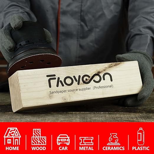 Sanding Disc 5 Inch 8 Hole, 100 Pcs Orbital Sanding Discs Hook and Loop, Sandpaper for polishing and Grinding, 800 Grit Sand Paper for Random Orbital Sander