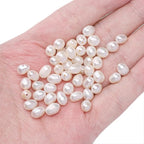 Natural Pearl Beads Rice 5-6mm White Freshwater Cultured Loose Gemstone Beads for DIY Jewelry Making 13.8''/Strand HQ