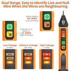 Proster Non Contact Voltage Tester Pen - Adjustable Sensitivity AC Voltage Detector, Electric Volt Pen Tester Pen 12-1000V/48-1000V, Contactless Voltage Detector