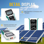 1800W Solar Panel Tester MPPT Photovoltaic Multimeter & Watt Meter Smart Portable Tool for Solar PV Panel Data & Troubleshoot Measures Power Output, Performance, and Open Circuit Voltage