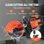 VEVOR Electric Concrete Saw, 12 in, 1800 W Motor Circular Saw Cutter with Max. 4.5 in & Demolition Jack Hammer, MAX 2200W Electric Jackhammer Heavy Duty, 1350 BPM