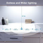 WOBANE 16.5 inch Under Cabinet Lighting,5 Color Settings,Under Counter Lights for Kitchen,Hand Wave Activated,Touchless for Cabinet,Shelf,Under Desk,Color Tunable 2700K to 6000K,Dimmable,White,1000LM