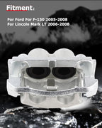 cciyu Front Left Brake Caliper Assembly w/Bracket 18-B4975 2005 2006 2007 2008 For Ford For F-150,2005 2006 2007 2008 For Ford For Lobo,2006 2007 2008 For Lincoln For Mark LT