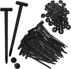 50PCS Universal Cable Tie Clips with Button Head Zip Ties – Durable Zip Tie Cable Clips with Buckle, Strong Nylon Cable Tie Buckles for Home, Office, Automotive Wiring Projects