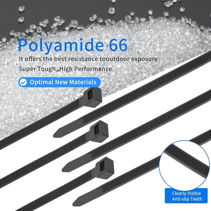 48 inch White Zip Ties Heavy Duty 20PCS, 200LBS Ultra Exclusive Strong Plastic Wire Ties, Large Cable Ties Extra Long Tie Wraps, Indoor and Outdoor UV Resistant