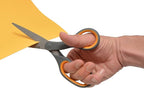 Westcott 8-Inch Titanium Bonded Straight Scissors, Soft Handle, Gray/Yellow, 4-Pack
