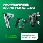 Metabo HPT Framing Nailer, Pro-Preferred Pneumatic Power Nailer & Framing Tool for Flooring, Roof Decking, Selectable Trigger & Rafter Hook, 21° 2" to 3-1/4" Plastic Collated Nails, NR83A5