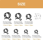 84PCS 7-17mm Fuel Line Hose Clamps Spring Clamp Firmware Silicone Vacuum & Automotive Replacement Fastener Sorting Kit, Black Manganese Steel Spring Hose Clamp DD006-b