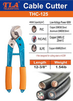 Teleantool (TLA) THC-125 12-Inch Heavy Duty Cable Cutter – Aluminum Handle, Cuts 250MCM Copper & Aluminum Wire