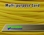 BORED? PARACORD! 550 lb Paracord - Ideal for Crafting, Camping, DIY Projects, Active & Military Outdoors - Strong Survival Rope - Tactical Parachute Cord Type III - Yellow 250 Feet
