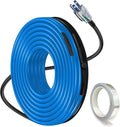 80FT Heat Tape for Water Pipes, Self-Regulating Heat Trace for Pipes with Thermostat Heating Cable for Metal Plastic Pex Pipes 120V 5W/FT