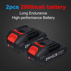 Cordless Angle Grinder Kit, 19000rpm Brushless Mini Angle Grinder with 2PCS 2000mAh Battery & 7pcs Cutting Discs, 21V Electric Cordless Grinder Tool for Metal Wood Polishing Rust Removal