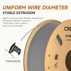 Creality Hyper PLA Filament 1.75mm Grey & Grey 2KG, 30-600mm/s High Speed PLA 3D Printer Filament, 2 Pack 1kg Spool(2.2lbs) PLA, Dimensional Accuracy +/-0.02mm, Fit Most FDM 3D Printer