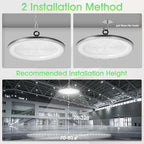 loyal LED High Bay Shop Lights: UFO Dimmable Commercial Lighting 6000K - for Warehouse Garage Workshop Gym NO Plug (500W, 10 Piece)