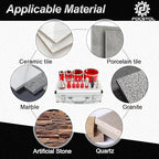 Diamond Core Drill Bit Set - FOCSTOL 12pcs Diamond Hole Saw Kit for Porcelain Tile Ceramic Marble Granite (6/6/8/20/35/50/75/100mm+20mm Finger Milling Bit+50mm Beveling Chamfer Bit+Hex+SDS)