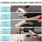 Cordless Rotary Tool Kit, 7.2V with Higher Torque, More Powerful, 5 Speeds 10000 to 28000 RPM, with 42 Accessories, Multi Purposes, Sanding, Polishing, Drilling, Etching, Engraving, DIY Crafts
