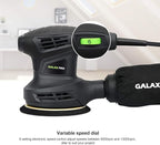 GALAX PRO 280W 13000OPM Max 6 Variable Speeds Orbital Sander with 15Pcs Sanding Discs, 5” electric Sander with Dust Collector for Sanding and Polishing