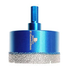 Dry Diamond Core Drill Bit Set,BRSCHNITT 2 3/8 Inch (60mm) Diamond Hole Saw Core Drill Bit with Triangle Shank for Porcelain Tile Ceramic Stone Granite Marble