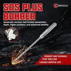 CSOOM SDS Plus Rotary Hammer Drill Bit 5/32"x6.3", Professional Concrete Drill Bit for Concrete, Brick, Stone and Cement Walls
