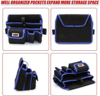 Tool Belt,600D Water-draining Oxford Cloth Tool Belts for Men,Electrician Tool Belt Widely Applied to Repairmen,Electrician,Carpenter,Construction (7 pockets)